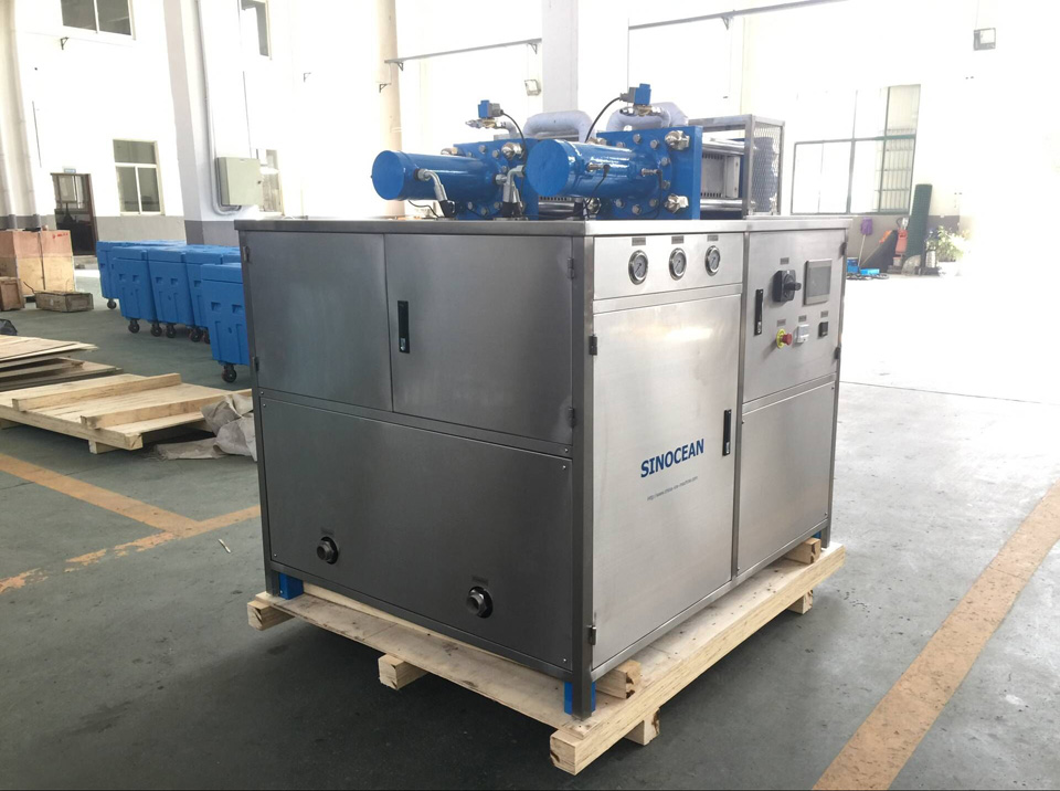 Double head dry ice blocks making machine installed on Philippines